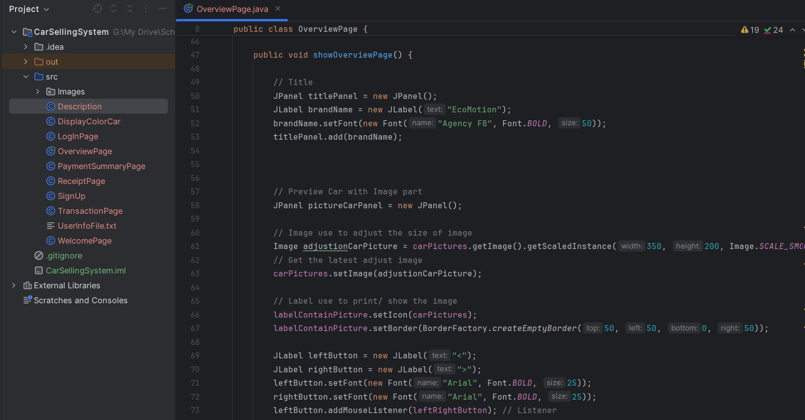 Part of Source Code of the System