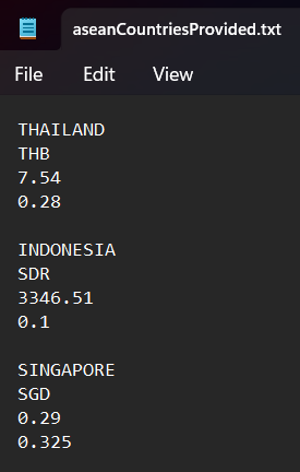 Asean Country Input File Image