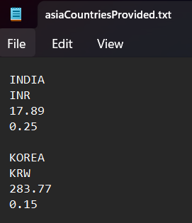 Asia Country Input File Image